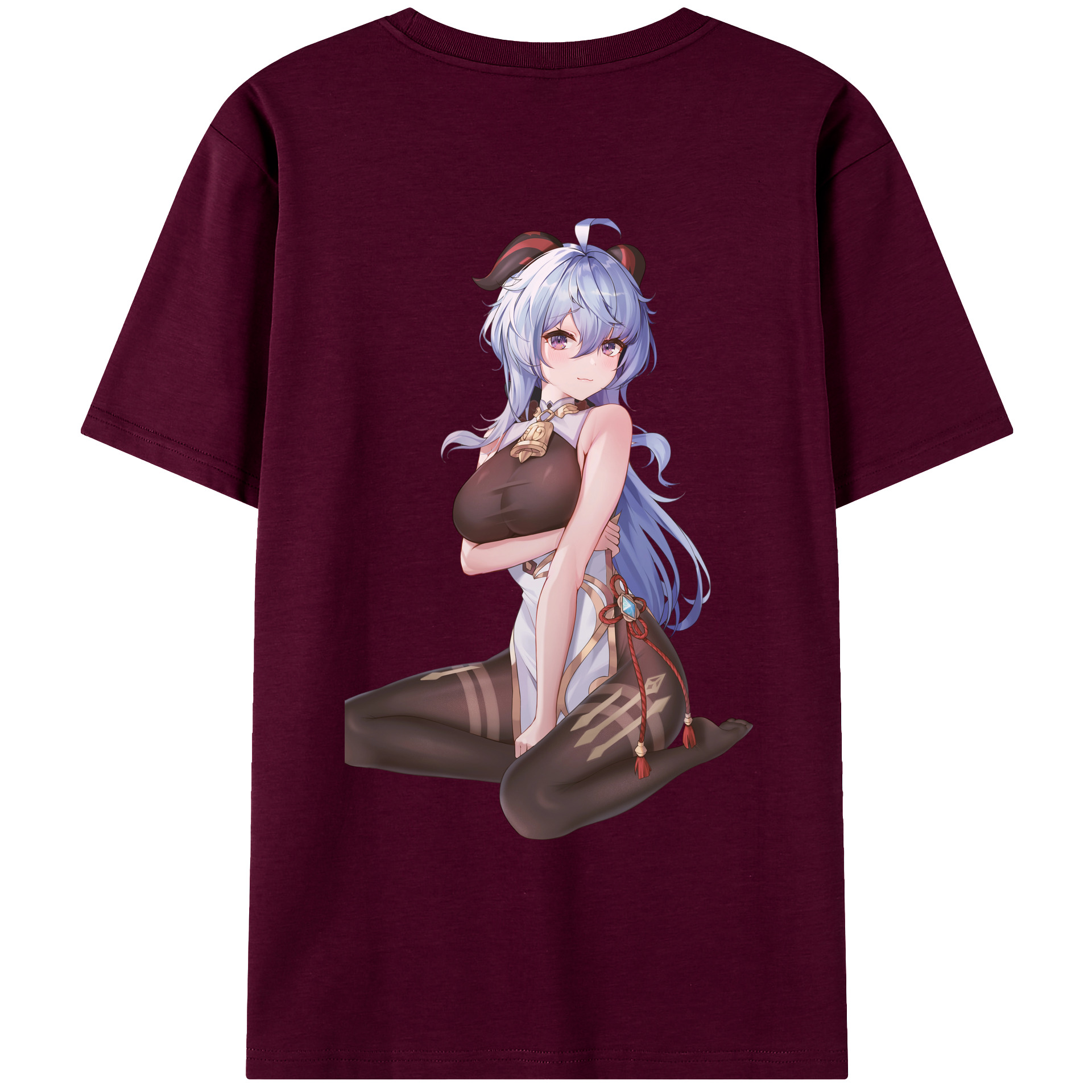 げんし神 甘雨 かんう genshin Ganyu レディース半袖Tシャツ(バックプリント)